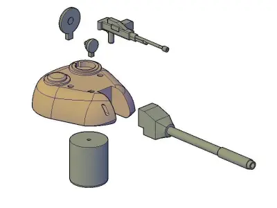TANK MINIATURE 3D print model get