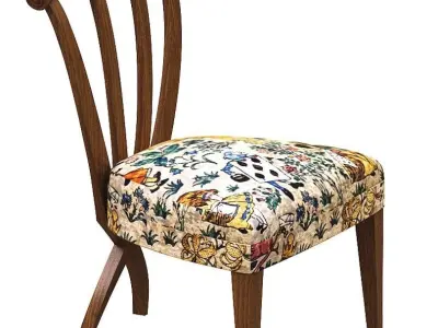 Dining Chair Low-poly 3D model