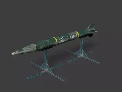 FADI-1 Missile Low-poly 3D model
