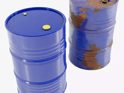 Steel Barrels 3D model
