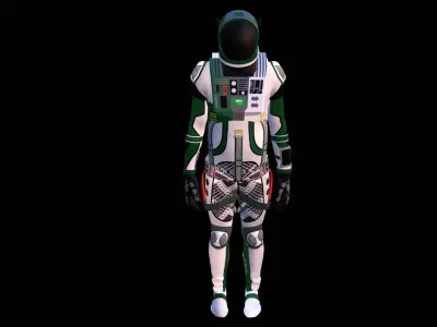 Astronaut Spacesuit Saudi Arabia Low-poly 3D model