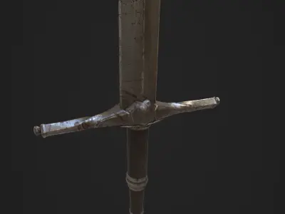 Sword Free low-poly 3D model 2