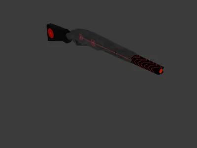 shotgun Low-poly 3D model