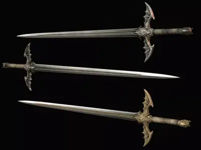 Demon Dragon Sword Low-poly 3D model