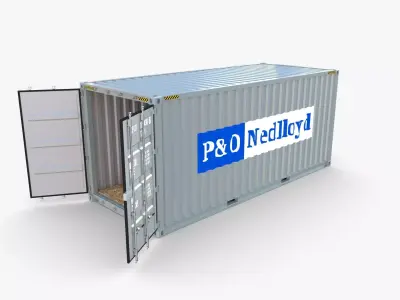 20ft Shipping Container PO Nedlloyd v2 3D model by dragosburian