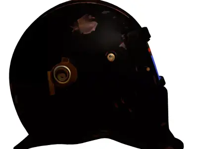 Worn Industrial Welding Helmet Low-poly 3D model purchase