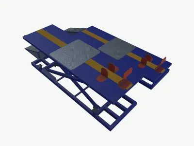 Hydraulic bike ramp 3D model