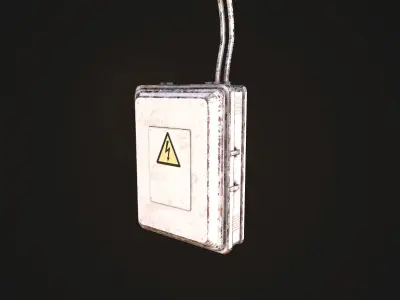 Fuse Box Game Ready Low Poly 3D Model Low-poly 3D model