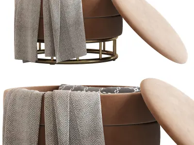 Ottoman  Halmar Minty 3D model