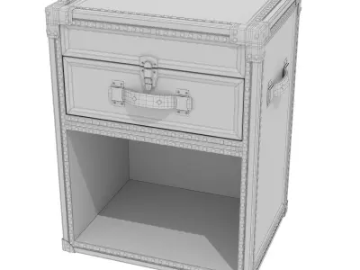 Restoration Hardware   ANTIQUE STEAMER TRUNK NIGHTSTAND 3D model