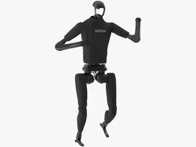 Unitree H1 Humanoid Robot Rigged for Cinema 4D 3D model