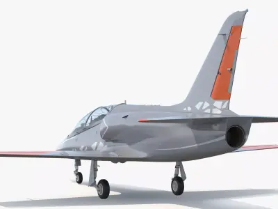 Advanced Combat Trainer Aircraft Gray Rigged for Maya 3D model
