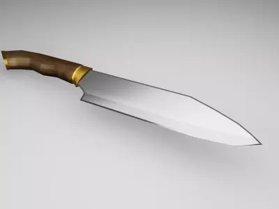 Realistic Knife 3D Model clean UV Mapping e optimized topology Low-poly 3D model