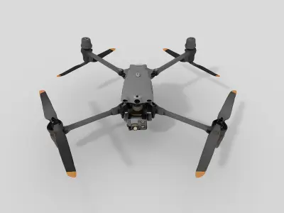 Unmanned Aerial Vehicle Low-poly 3D model