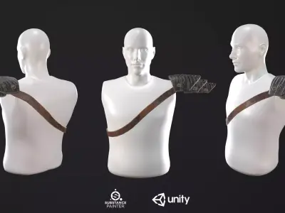 Triple Tire Pauldrons PBR Low-poly 3D model