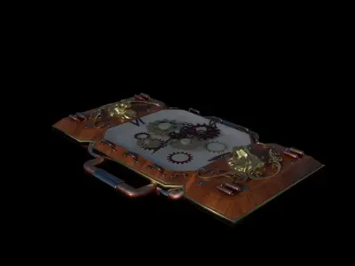 steampunk clock 3D model