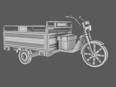 Electric Utility Tricycle 3D model