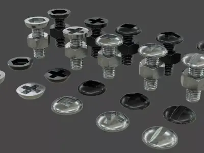Tornillos - vis - screws 3D model