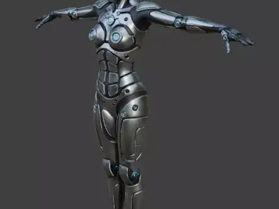 Futuristic Sci-Fi Soldier 3D Model 3D model order
