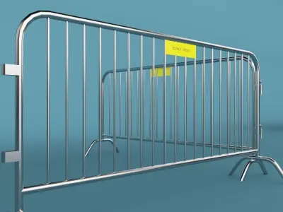 Crush barrier fence 3D model