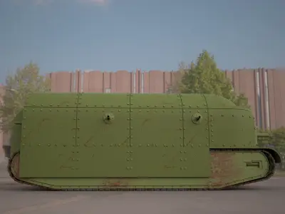 flying elephant tank 3d model 3D model