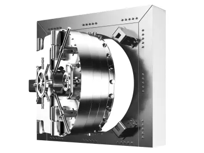 Detailed Bank Vault Door 3D model