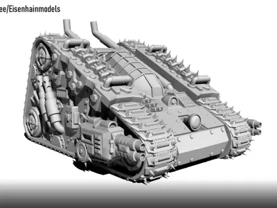 Flitzer-K1 Wargame Tank 3D print model