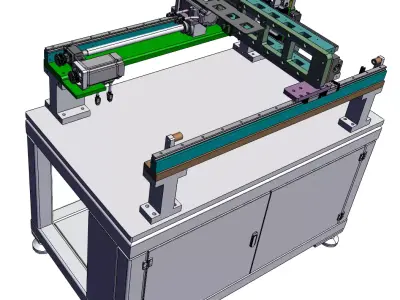 Large flat engraving machine 3D model