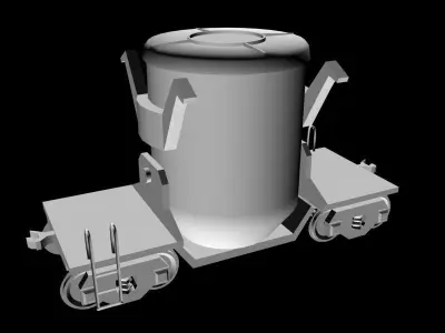 Old wagon Low-poly 3D model purchase