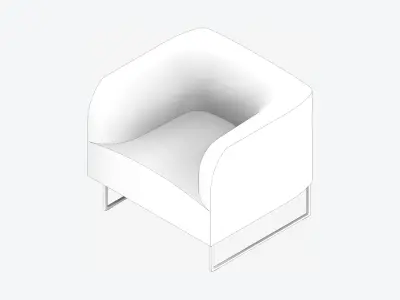 Furniture - Chair - Contemporary - Line - Type 1 Low-poly 3D model