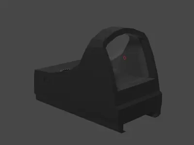red dot sight low poly Free low-poly 3D model