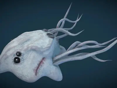 Ancient Deep Sea Creature Low-poly 3D model