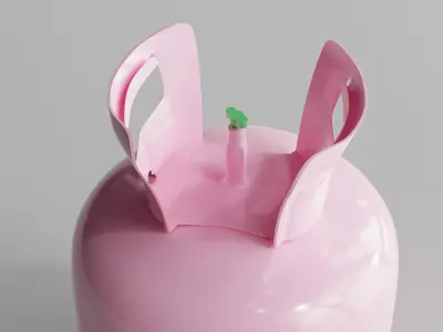 Refrigerant Gas Tank Low-poly 3D model