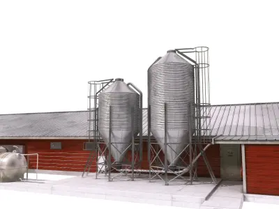 Chicken Egg Product Farm Barn 3D model