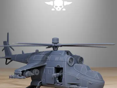 GrimGuard Helicopter 3D print model