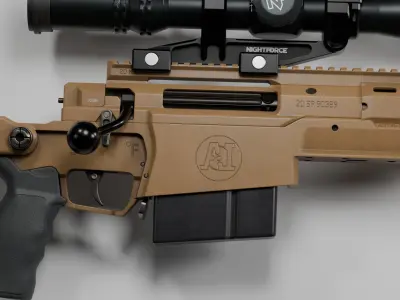 Accuracy International AXSR 300 Norma Low-poly 3D model