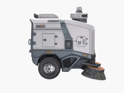 Street Cleaning Robot Vehicle 3D model