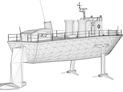 USS Flagstaff Low-poly 3D model
