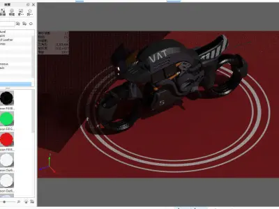Akira Police Motorcycle 3D model
