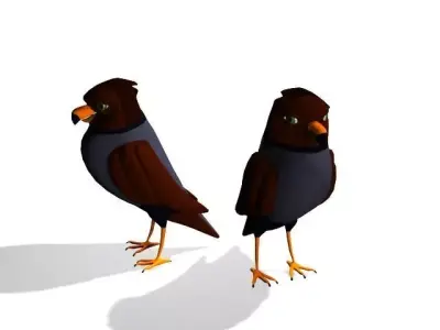 Cartoon Eagle  3D model