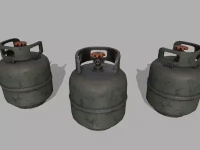 Propane Tank Low-poly 3D model get