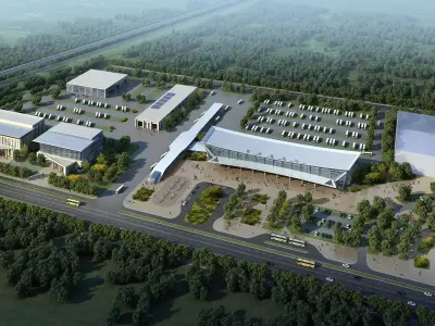3Dmax fashion city commercial square building 434 3D model
