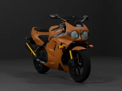 Honda CBR 900-rr fireblade 1992 Low-poly 3D model