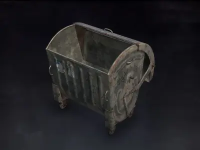 Garbage Container Low-poly 3D model purchase
