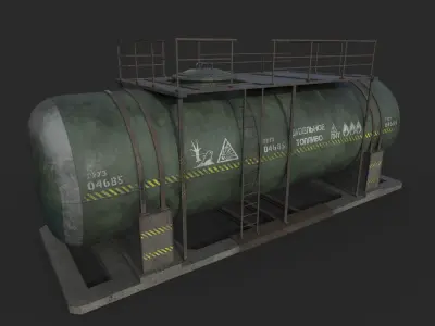 Fuel Tank Diesel Low-poly 3D model