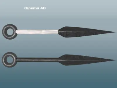 kunai pair of needles 3D model