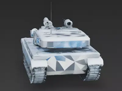 Arctic Warfare Main Battle Tank 3D Mode Low-poly 3D model