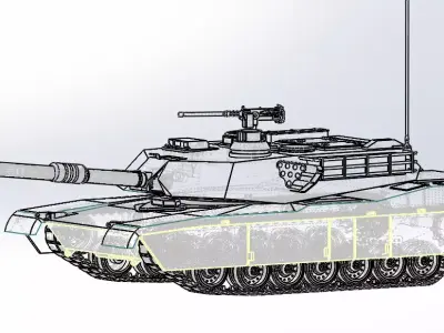 M1 Abrams 3D model by bozao