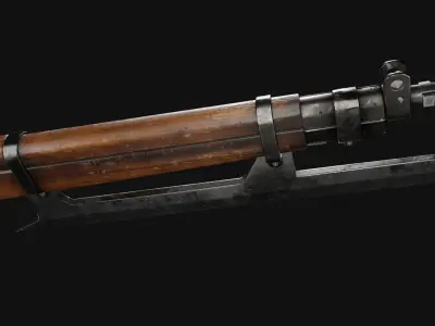 Lee Enfield Rifle Low-poly 3D model purchase