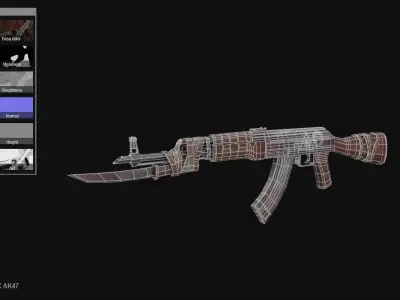 Post apocalyptic guns collection 3D Model Pack